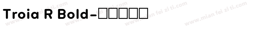 Troia R Bold字体转换